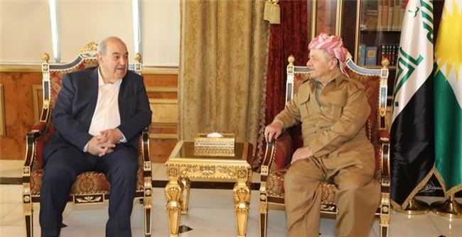 ڕاگەیێندراوی هاوبەشی كۆبوونەوەی سەرۆك بارزانی و سەرۆكی ئیئتیلافی نیشتیمانیی عێراق